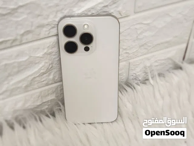 ايفون 15 برو مستعمل بحالة جيدة بسعة 512 جيجابايت لون أبيض من أبل