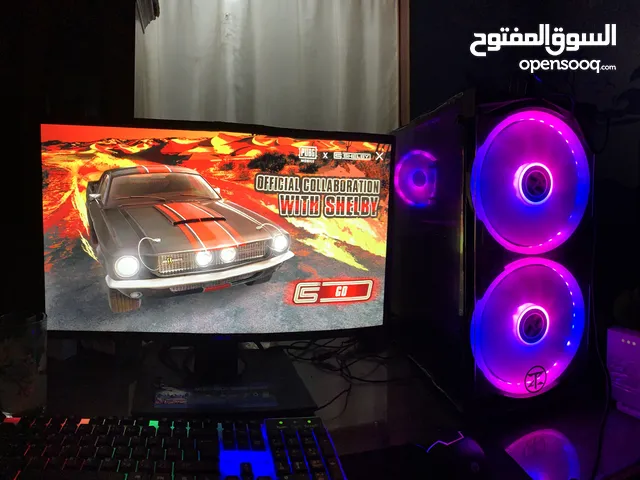 كيسة + شاشة جيمنج بحالة الزيرو