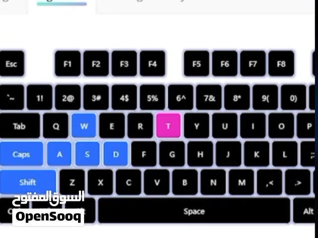 كيبورد قيمنق احترافي مغناطيسي( HE108 ) الحجم 100%