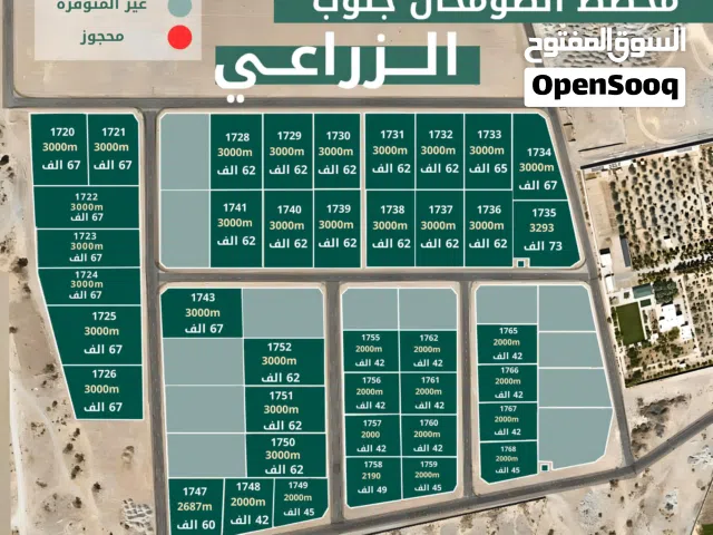 Dh فرصة للتملك ارض زراعية مناسبه لبناء منزل أحلامك بمساحة 3000مترر