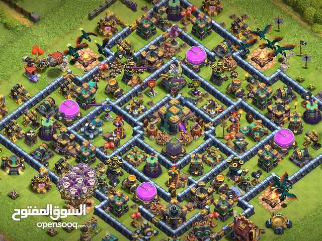 حساب كلاش تون هول 14مكس باقي السور فقط