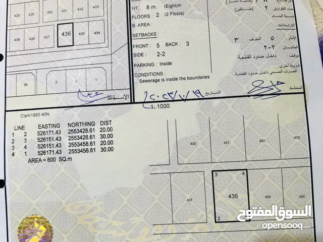 ارض سكنية للبيع ولاية الحمراء