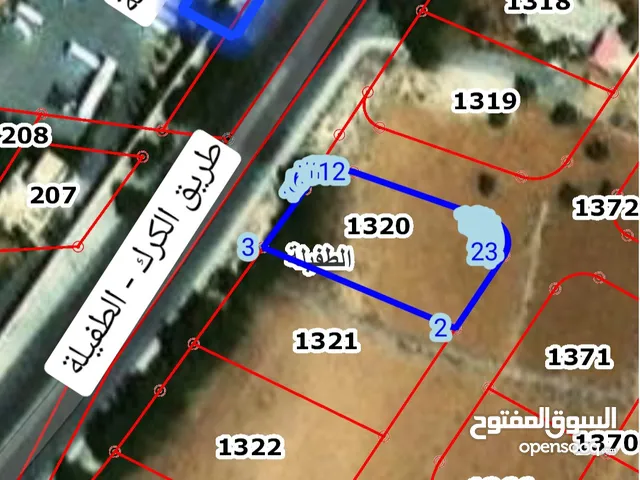 ارض تجارية مقابل بوابة جامعة الطفيلة التقنية رقم (4)