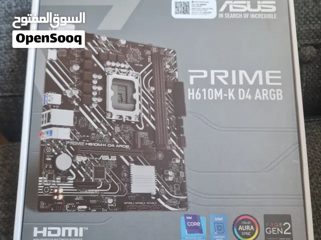 ماذربورد ASUS H610M-K D4 تدعم معالجات Intel الجيل 12 و13 و14 - DDR4 - LGA1700
