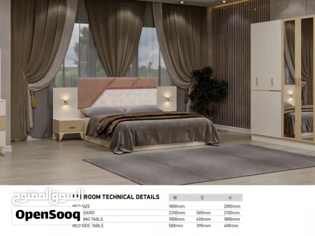 غرف نوم تركي مميزه 7قطع شامل تركيب ودوشق الطبي مجاني وصلت حديثا اليوم