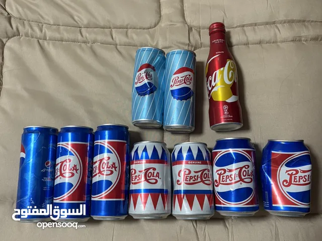 علب ببسي وكولا قديمه