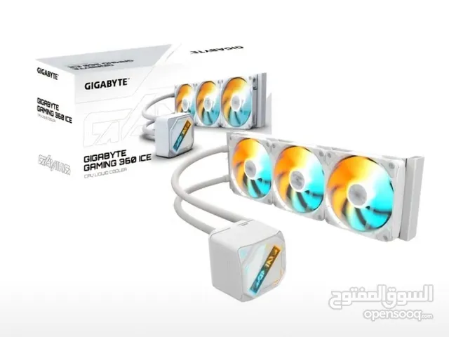 مبرد gigabyte جديد لون ابيض جيل 12 وفوق مراوح مغناطيس
