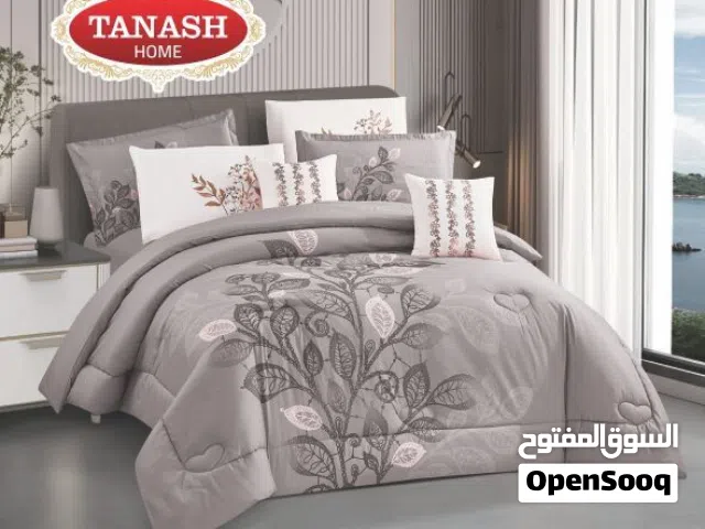 جرد جديد جديد  لحاف ماركه  لحاف 7 قطع معرق منه وفيه اشي فاااخر   لحاف قماش صيفي باااا