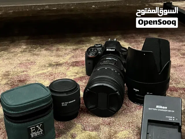 موجود nikon 3400d مع عدسة 70/200 +sigma Teleconverter x2 اذا عندك شي تبدل ويايي ابه كلمني خاص