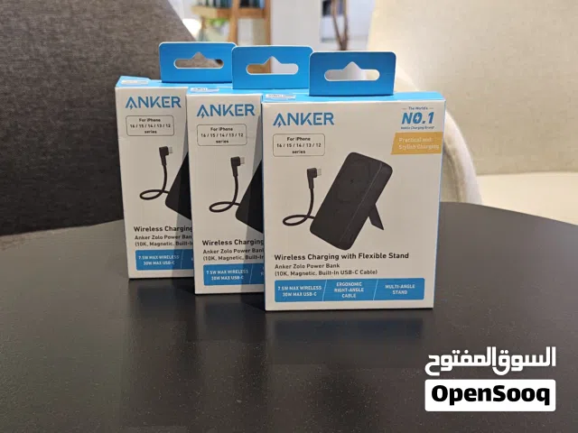 باور بنك انكر مغناطيسي مع ستاند وشاحن  Anker  Zolo Magnetic Power Bank with Stand and cable-c
