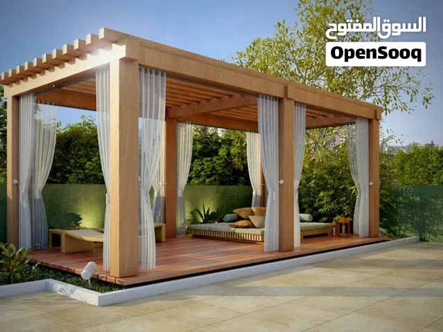 برجولات خشبية انشاء وتركيب.