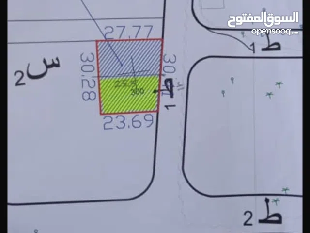 قطعتين ارض سكنيات للبيع داخل المخطط في البيفي باتجاهك لطريق الشط
