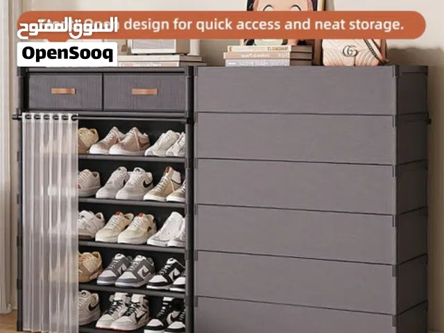 Metal framed shoe rack in store  have all color and offer sale for customer now with closet