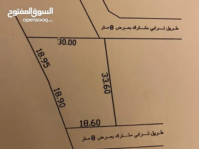 قطعة ارض للبيع 800 متر واجيهتها 18.60 مقسم سكني هادي مكان عين زاره الكحيلي شارع قراره