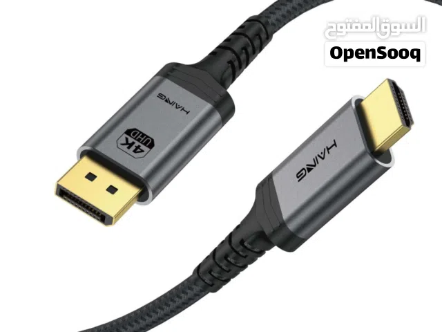 HAING HI-2057-DHC Display Port to HDMI 4K Cable 1.8M كابل هانج لتحويل من Display إلى HDMI بطول 1.8م