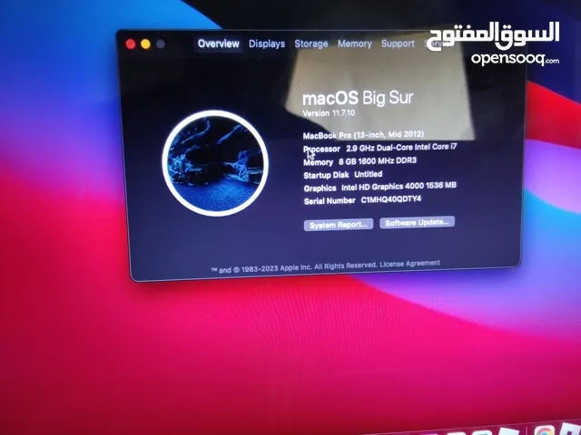 جهاز ابل Mac (2012) 512gb بسعر ممتاز
