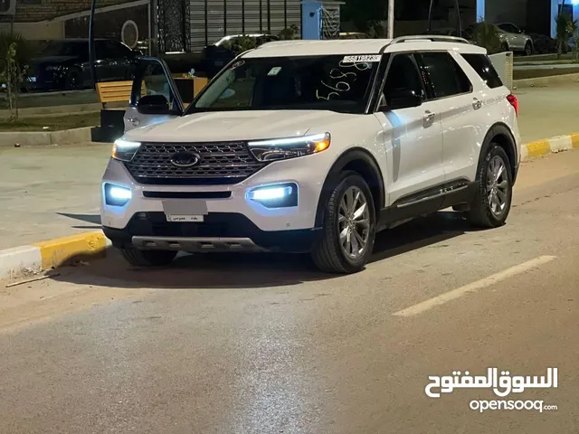 فورد اكسبلورر 2022 ليمتدد ابيض رقم بغداد كفالة من الصبغ والتبديل