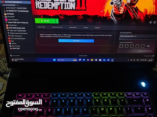 لابتوب الينوير alienware للالعاب والتصاميم اعلا فئة من دل مخصصة للالعاب