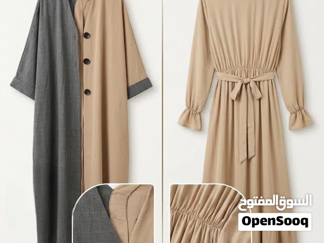 عباية كاجوال تناسب اوزان 70-90 سعر 12 جديده.  فستان طويل بيج أنيق حجم L سعر 6 استخدام مره واحده !