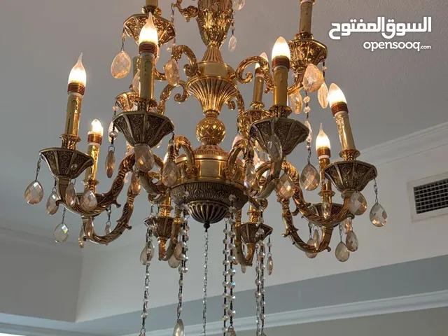 ثريا كلاسيك وثريا LED  Big Classic Chandelier and two LED small chandeliers