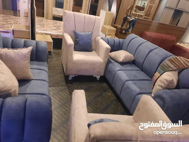 طقم كنب 7مقاعد جميع الالوان متوفره داخل المصنع