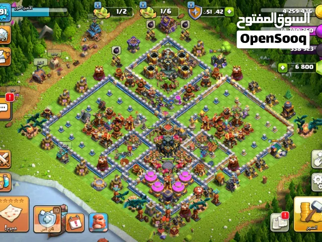 حساب كلاش أوف كلانس تون 17 مع قبيلة لبل 6 و أقري الوصف ضروري