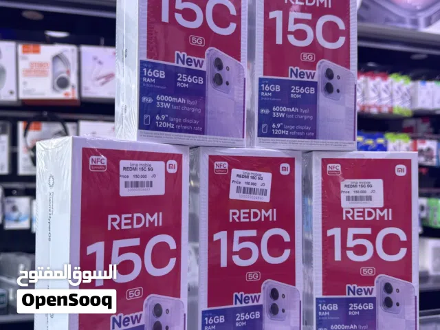 Redmi 15c 5G ( 256 GB / 8 RAM ) شاومي ريدمي 15 سي 5 جي الجديد كليا بكفالة الوكيل الحصري سنة كاملة