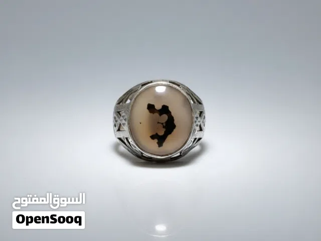 خاتم فضه طبيعي 100%