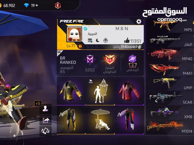 Free Fire Accounts and Characters for Sale in Amman