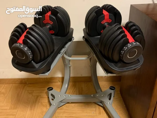 دامبلز رقمي ثابت مع ستاند وزن 80 كيلو