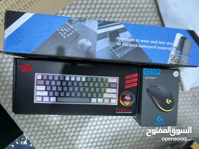 كيبورد Reddragon k617 fizz ماوس Logitech g102 وماوس باد كبير ادخل للوصف حتة تفتهم اكثر.