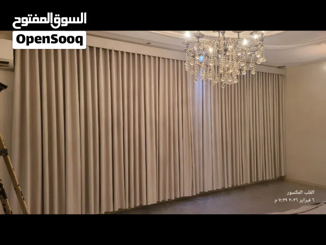 تفصيل جميع الستائر الحديثه الويفاي عازل حراري مع الشيفون خطين سعر المتر 150