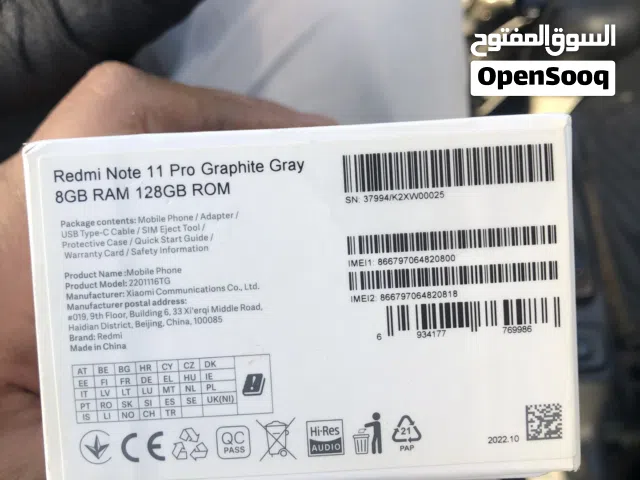 Xiaomi Redmi Note 11 Pro 128 GB in Amman