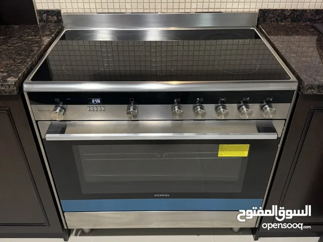 Siemens 5 Burners Electric Cooker And Oven HY738357M Silver 112L 90x60cm