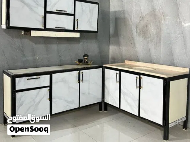 كاونتر ارضي وملحق متر ونص سنك متر وعشرين السنك مرمر صناعي