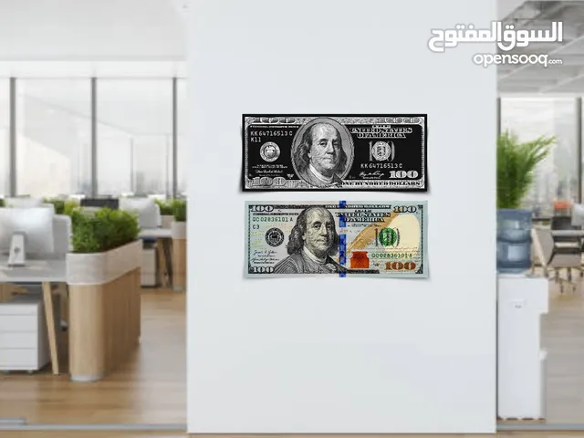 US DOLLAR WITH ORIGINAL COLORS AND PRINTING. SPECIAL WALL DECOR. FOR HOME AND OFFICE. (Size: 26 x 62