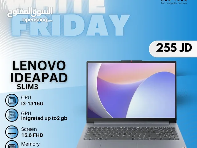 LAPTOP LENOVO IDEAPAD SLIM3 CORE I3 - 8 GB - 256 NVMe لابتوب لينوفو ايديا باد - جيل 13