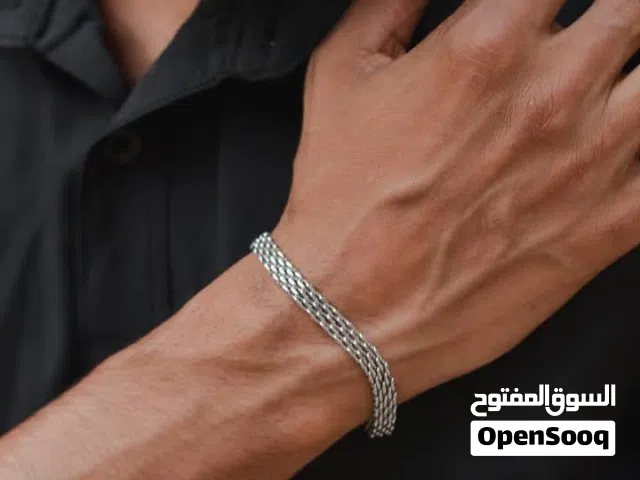 طقم سيت شبكي حصيرة سوار + قلادة للرجال طقم نازك ايطالي من الفولاذ غير قابل للصدأ