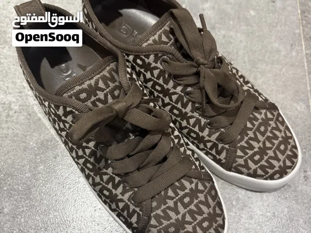 DKNY Monogram Brown Sneakers – Size 37.5 – Excellent Used Condition