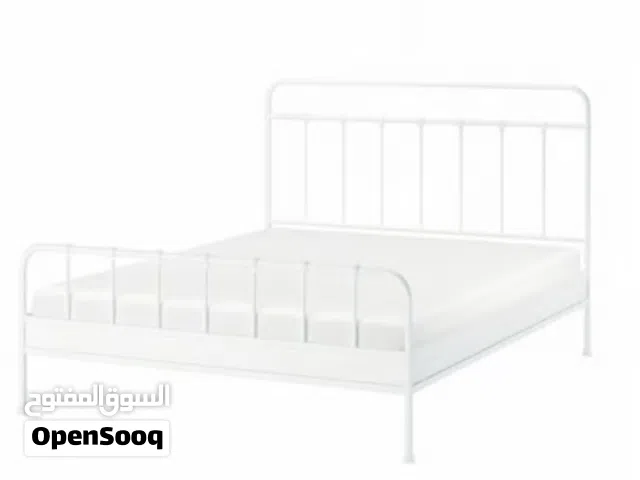 سرير ايكيا الابيض 180/200 IKEA White Bed 180/200 شخصين