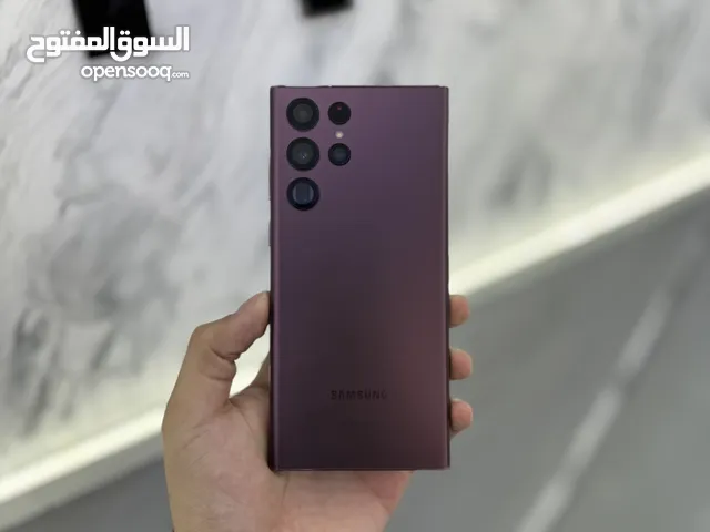 سامسونج S22 الترا 8 رام 128 جيجا لون خمري مميز مستعمل وكالة بحالة الجديد مستبدل شاشة مكفول