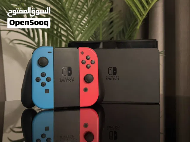 Nintendo Switch OLED 256 giga معدل نظامين اونلاين و اوفلاين بحالة الوكاله