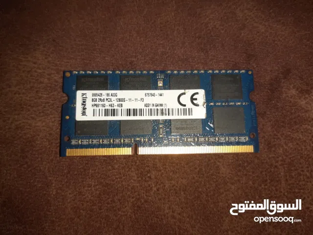 ram Kingston حاله شبه جديده DDR3L 8GB