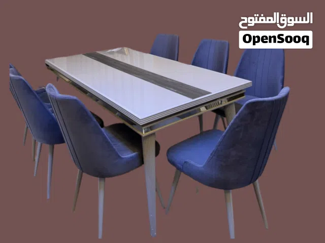 طاولة طعام مع بوفيه ل6 أشخاص استعمال نظيف