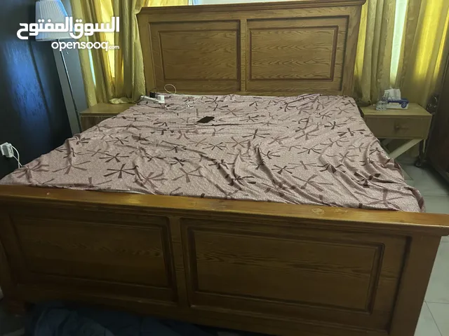 Bed with side table and cupboard for sale urgent