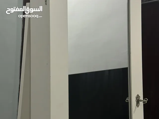 مرآة واقفة متعددة الاستخدامات مع خزانه و أرفف جانبية