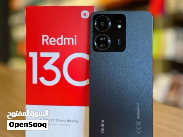 هاتف Mi Redmi 13C للبيع بسعر حرق التلفون ولا خدش جبار باللون الاسود مع سماعة ايربود هديه