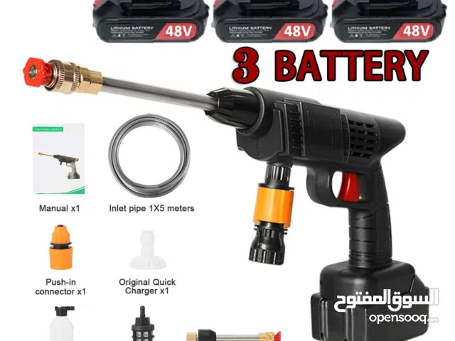 رشاش ماء قوي تنظيف 48 فولط وثلاث بطاريات