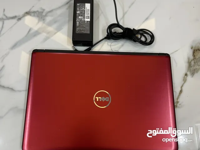 لابتوب DELL لون احمر بكرتين شاشة بسعر مناسب