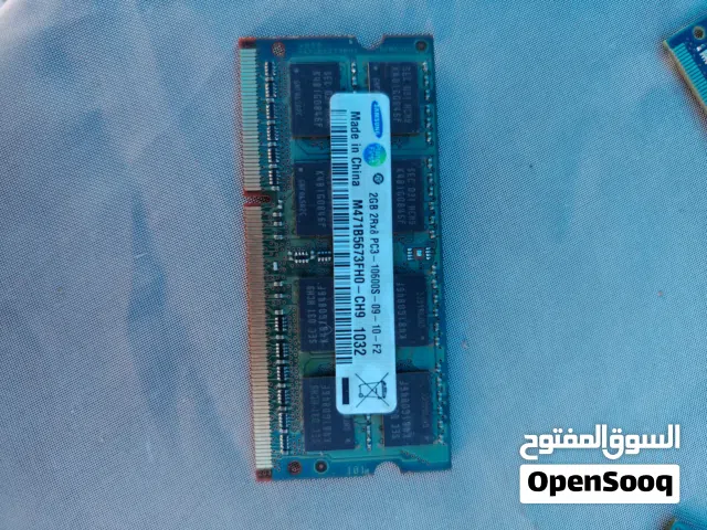 رام لاب توب HP و samsung  2 g